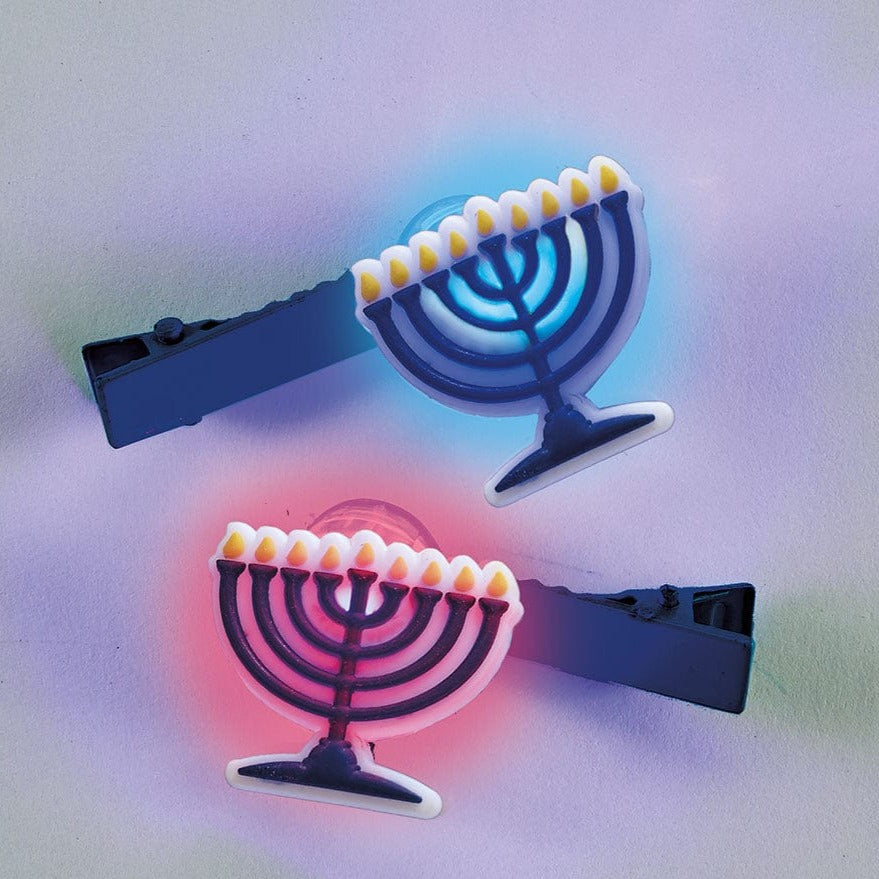 Rite Lite Earrings Light Up Hanukkah Clips - (Set of 2)