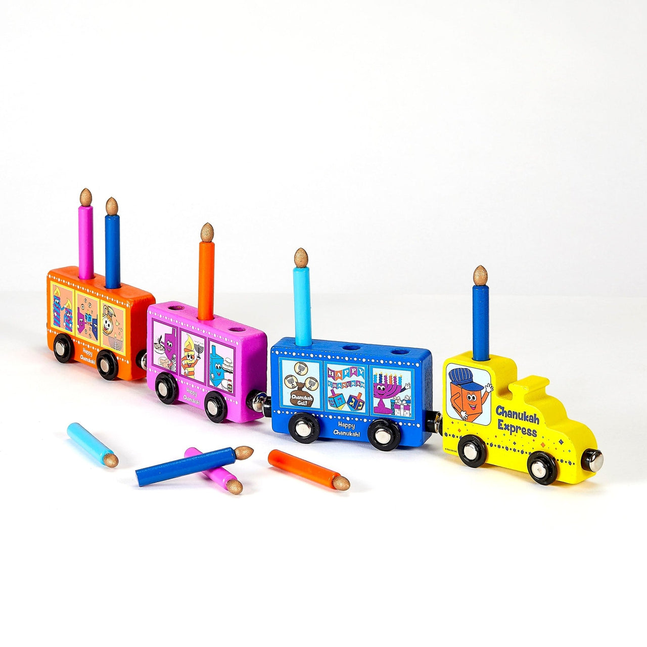 Rite Lite - My Play Wood Train Menorah - ModernTribe