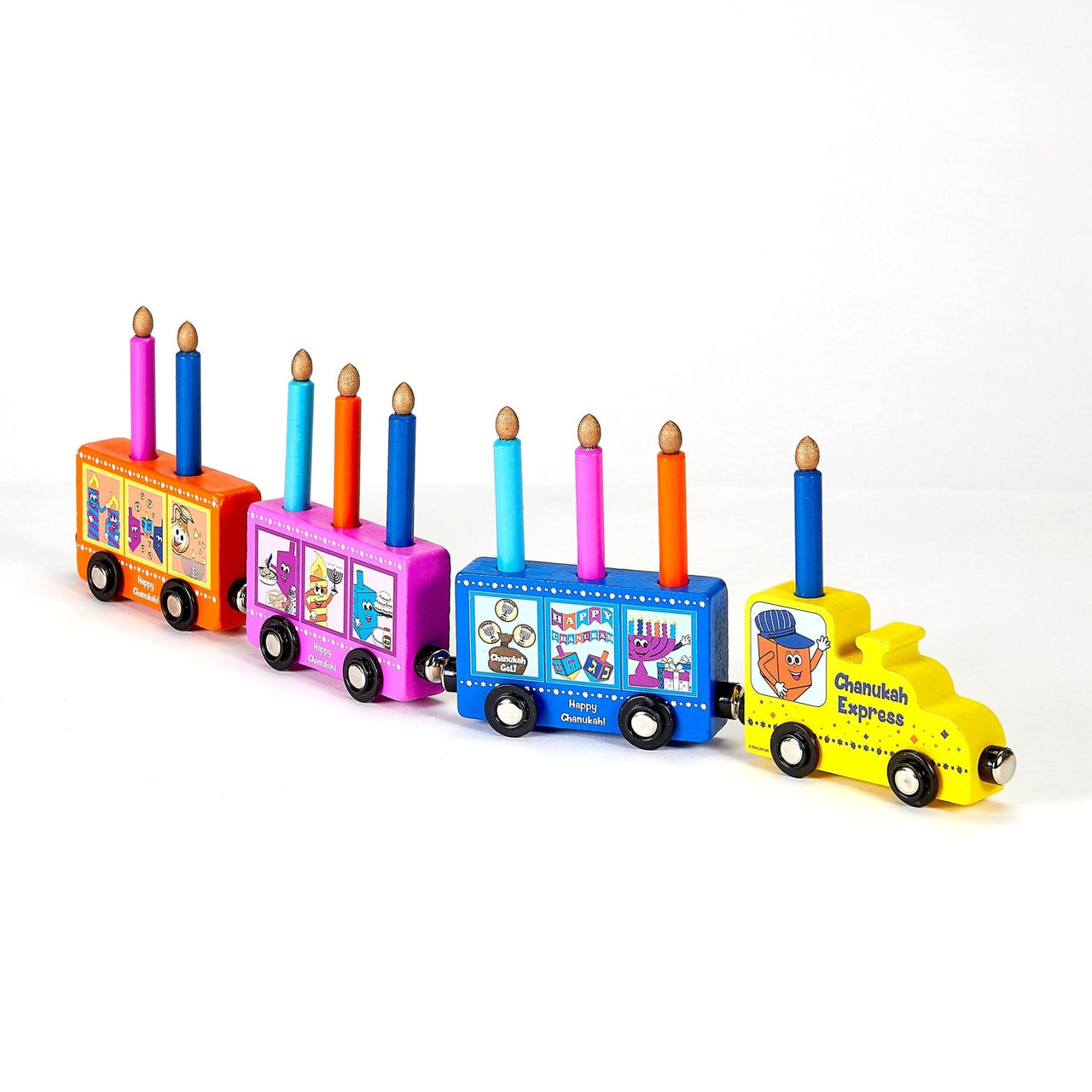 Rite Lite - My Play Wood Train Menorah - ModernTribe