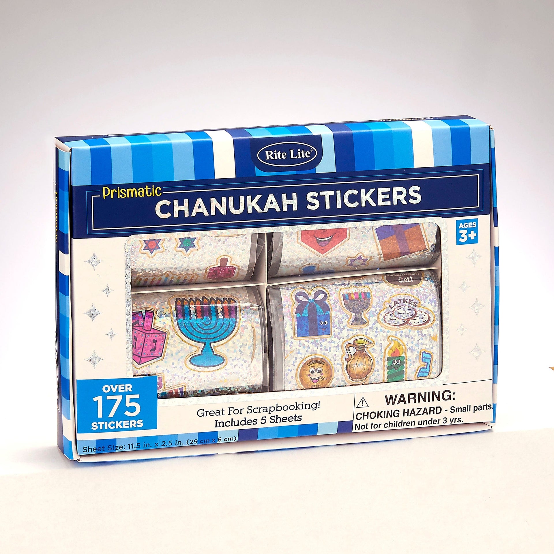 Rite Lite Crafts 175+ Hanukkah Prismatic Stickers