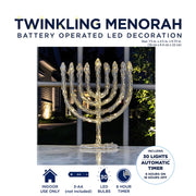 Aviv Judaica Menorahs LED Twinkling Menorah Decoration