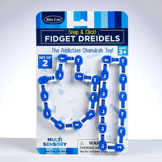 Snap and Click Fidget Dreidels - Set of 2