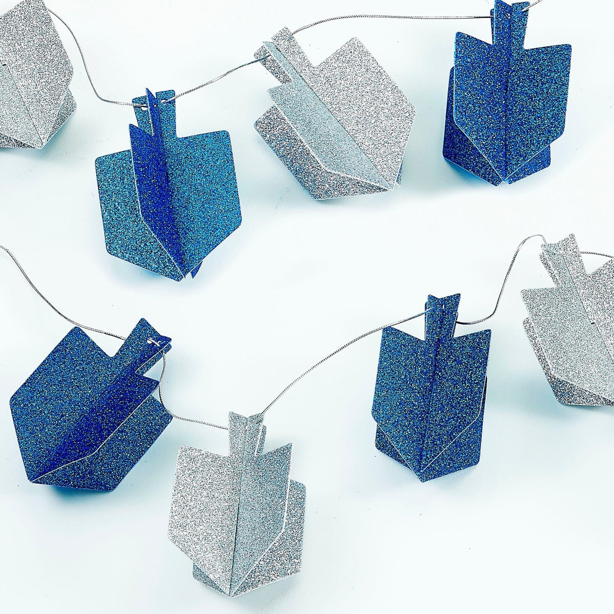 Rite Lite - Hanukkah Dreidel Glitter Garland - 9 Feet - ModernTribe