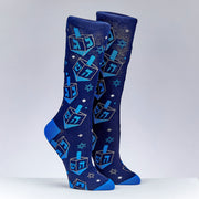 Rite Lite Socks Dreidel and Star of David Adult Socks
