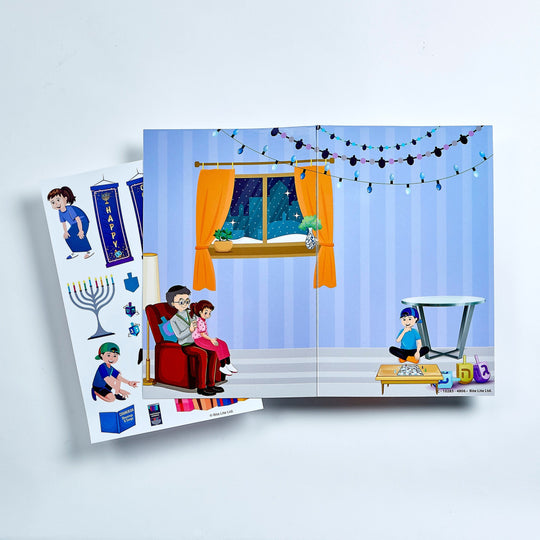 Hanuukkah Scenes with Reusable Stickers