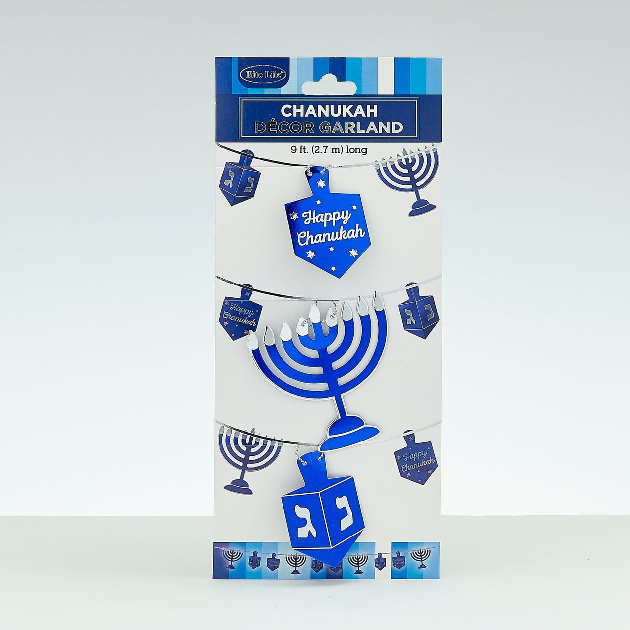 Rite Lite - Menorahs and Dreidels Foil Garland - 9 Feet - ModernTribe
