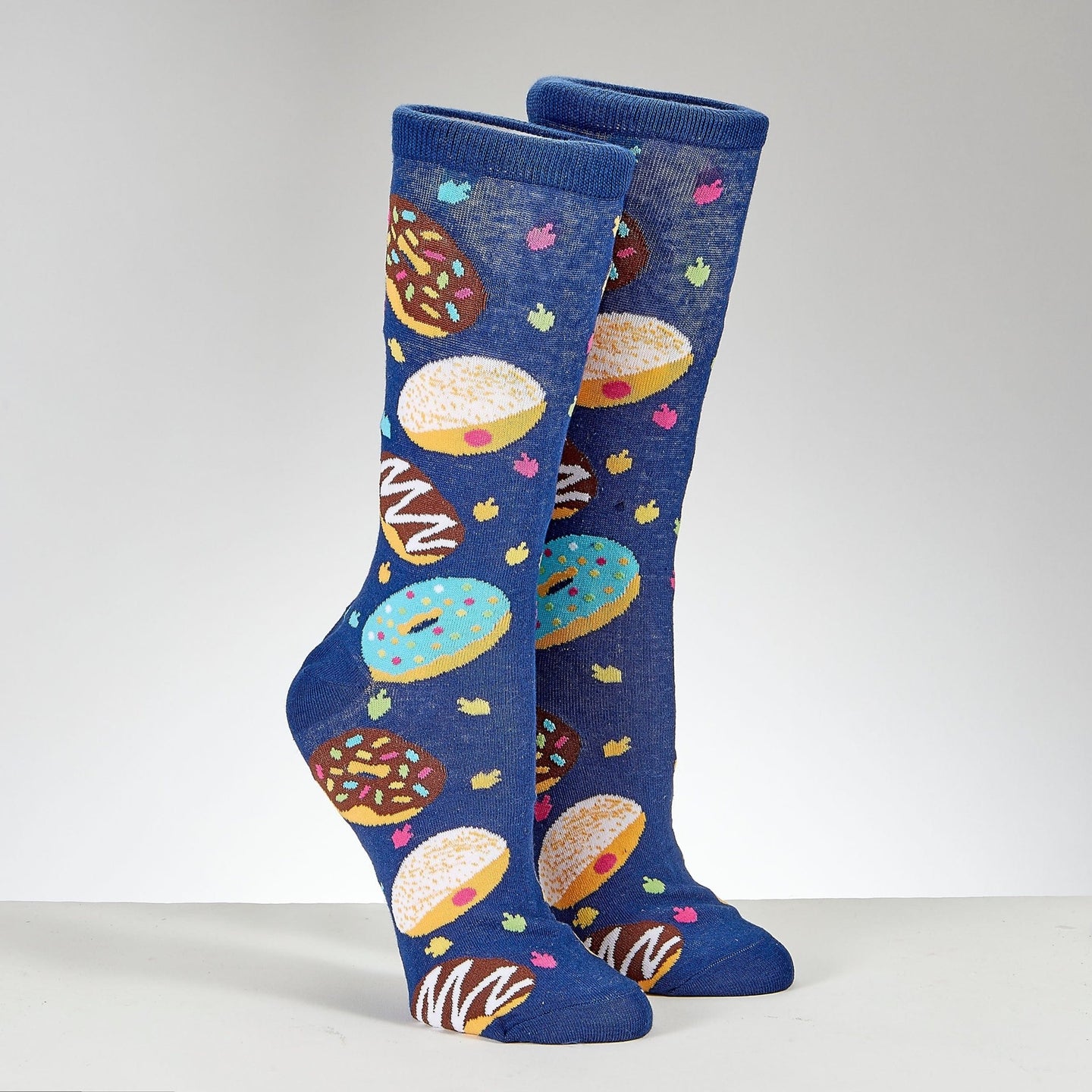 Rite Lite - Hanukkah Doughnut Adult Crew Socks - ModernTribe