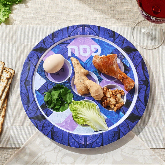 Stained Glass Melamine Seder Plate