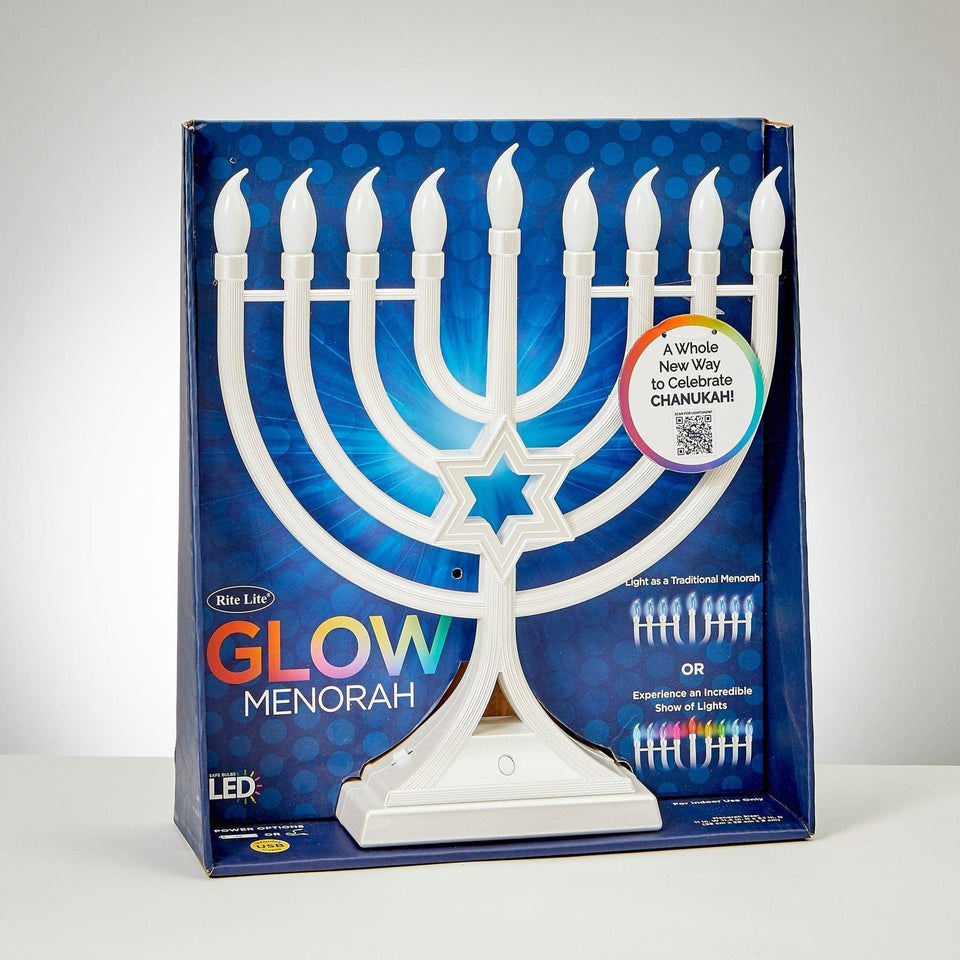 Rite Lite - LED Menorah With Multifunction Color Changing Lights - White - ModernTribe