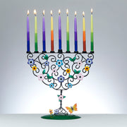 Rite Lite Menorahs Flowering Tree Hand-Crafted Metal Menorah