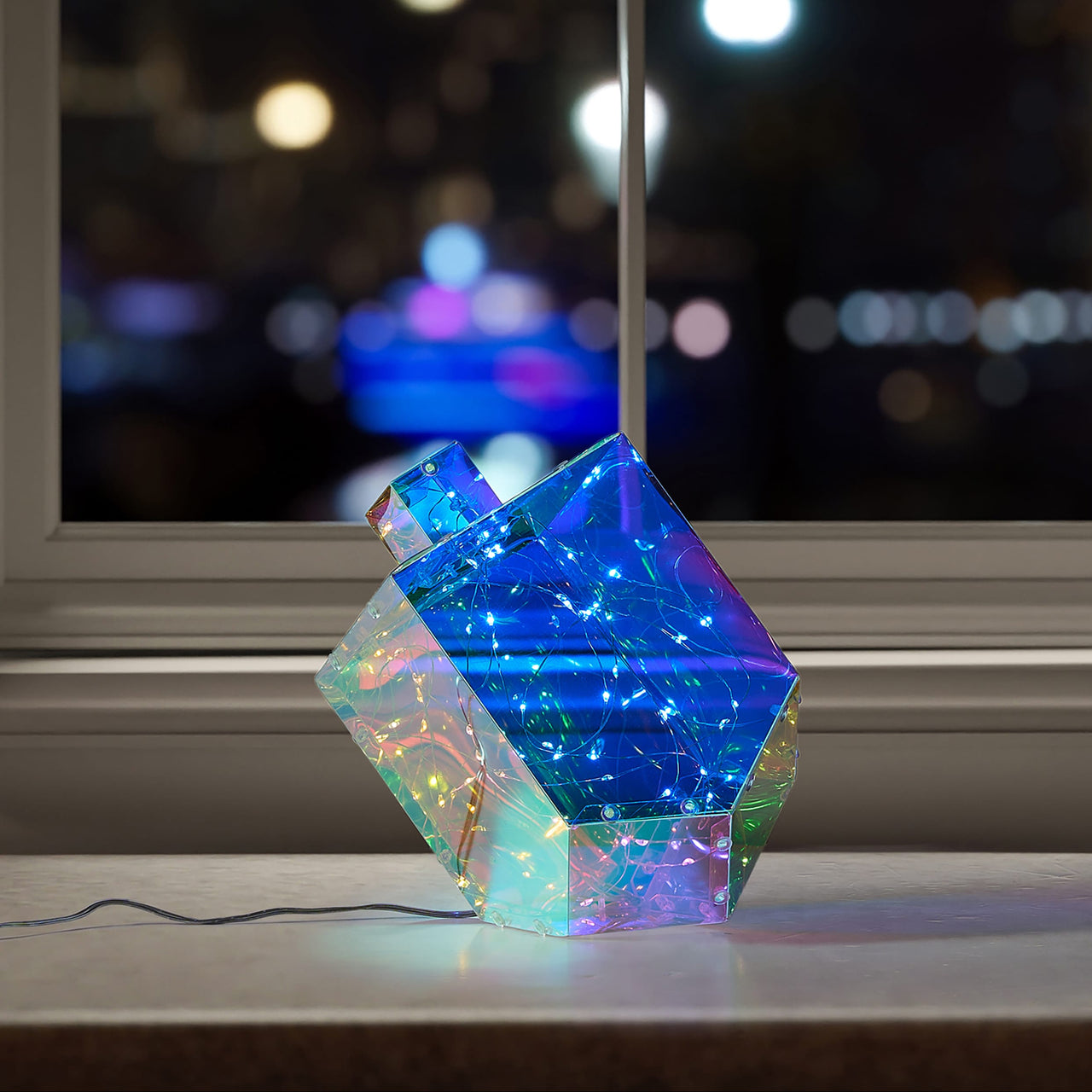 Rite Lite - Iridescent Light-Up Dreidel Decoration - ModernTribe