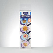 Rite Lite - Large Hand - Painted Whimsical Foods Dreidels - Pack of 4 - ModernTribe