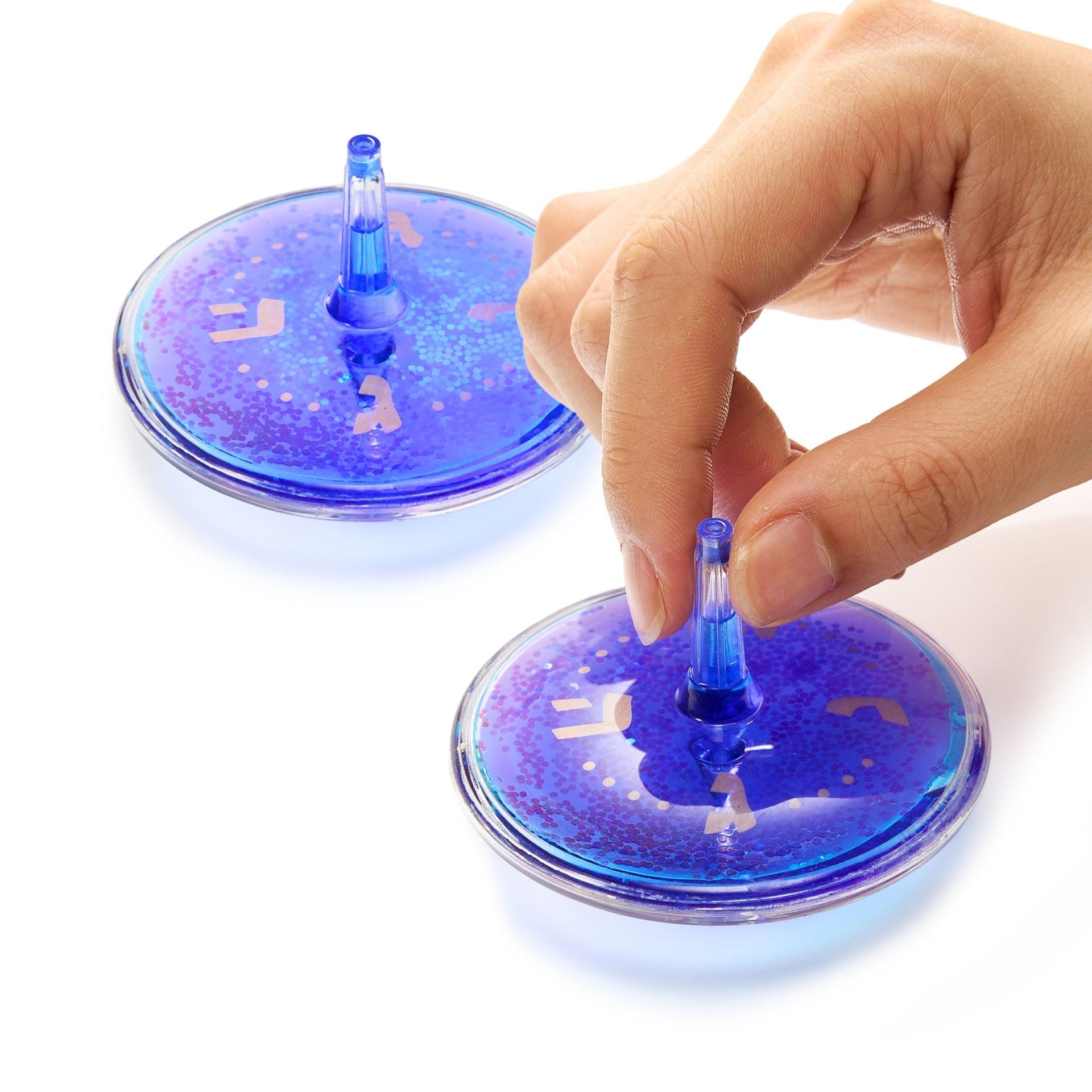 Rite Lite - Blue and Purple Lava Dreidel with Gold Glitter - ModernTribe