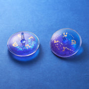 Rite Lite - Blue and Purple Lava Dreidel with Gold Glitter - ModernTribe
