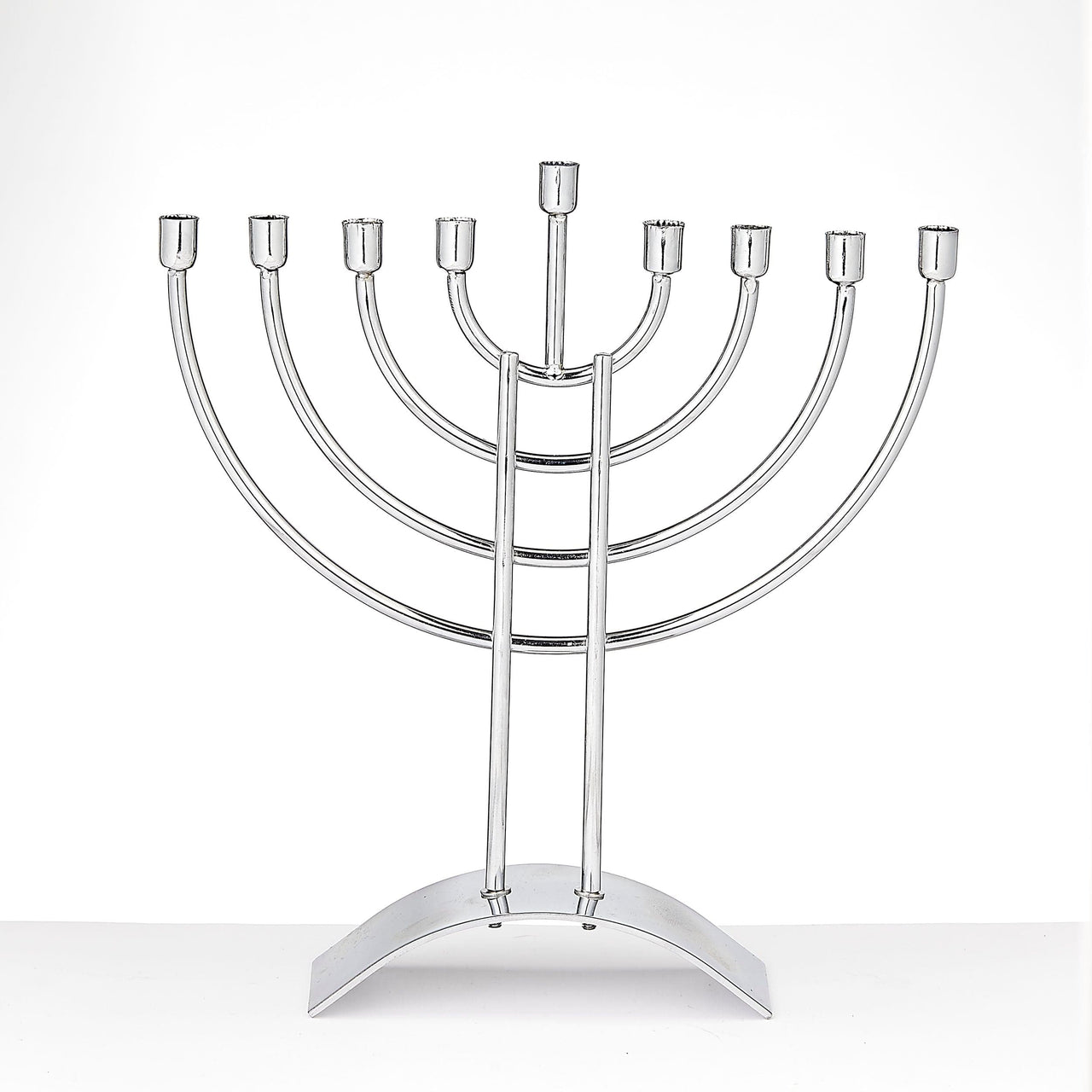 Rite Lite Menorahs Traditional Steel Menorah With Silver Finish