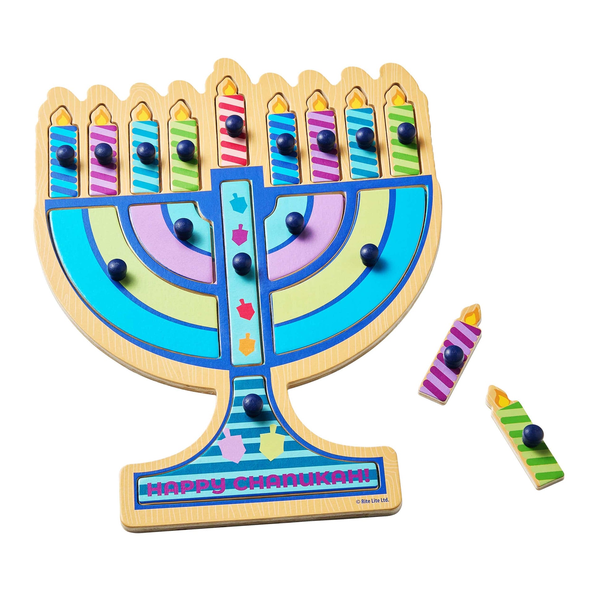 Rite Lite Puzzles Menorah-Shaped Wood Puzzle