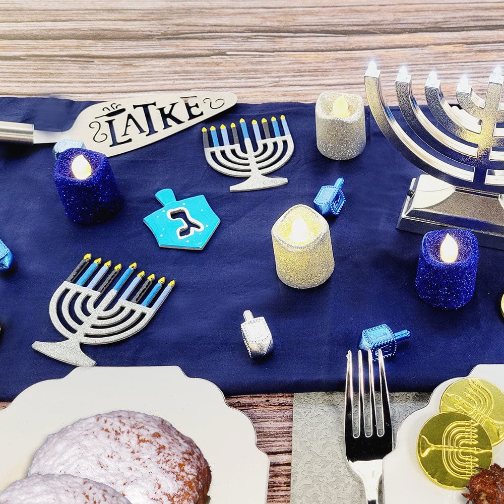 Rite Lite - Glitter and Foil Menorah Tablescatters - ModernTribe