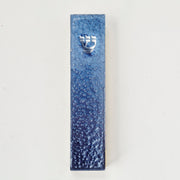 Rite Lite - Blue Pebbled Glass Mezuzah - ModernTribe
