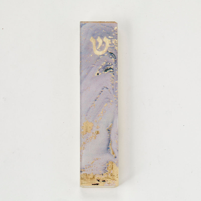 Rite Lite - Lilac Marble Art Glass Mezuzah - ModernTribe