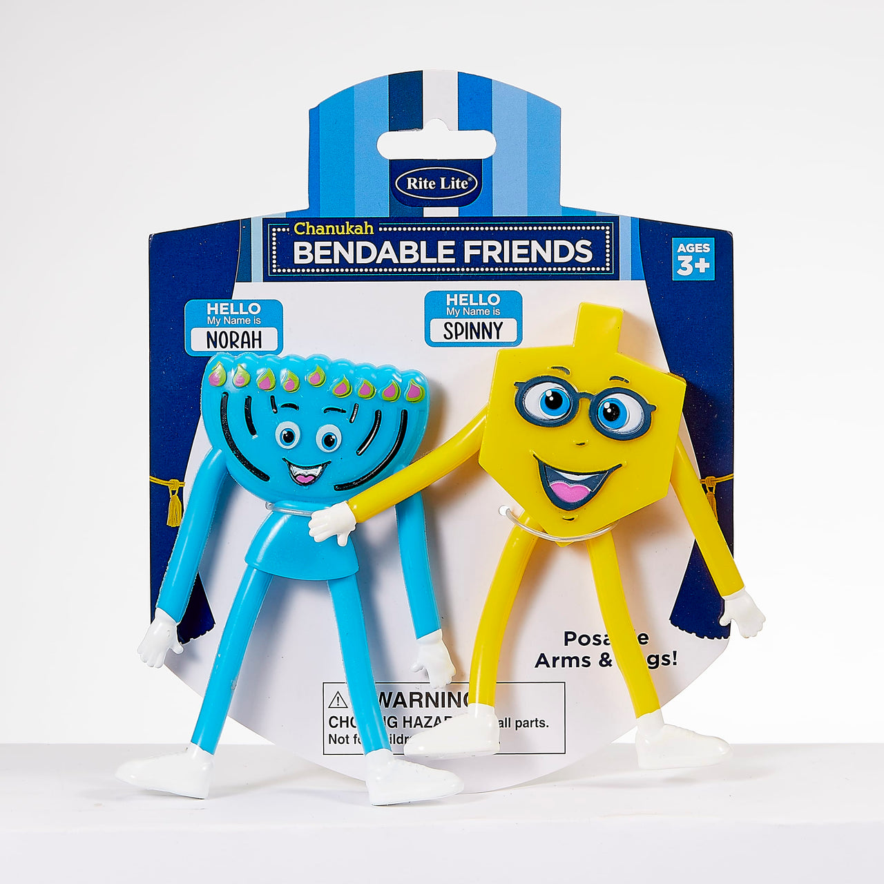 Rite Lite - Bendable Hanukkah Friends - Dreidel and Menorah Set - ModernTribe