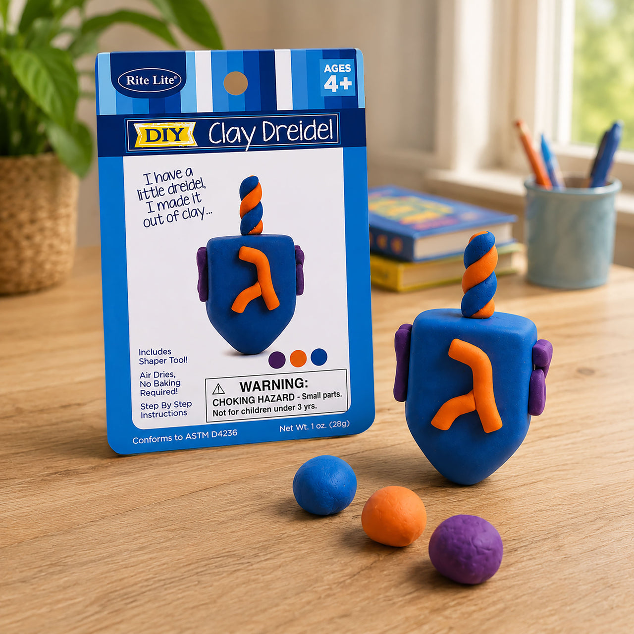 Rite Lite - DIY Hanukkah Air Clay Dreidel Kit - ModernTribe