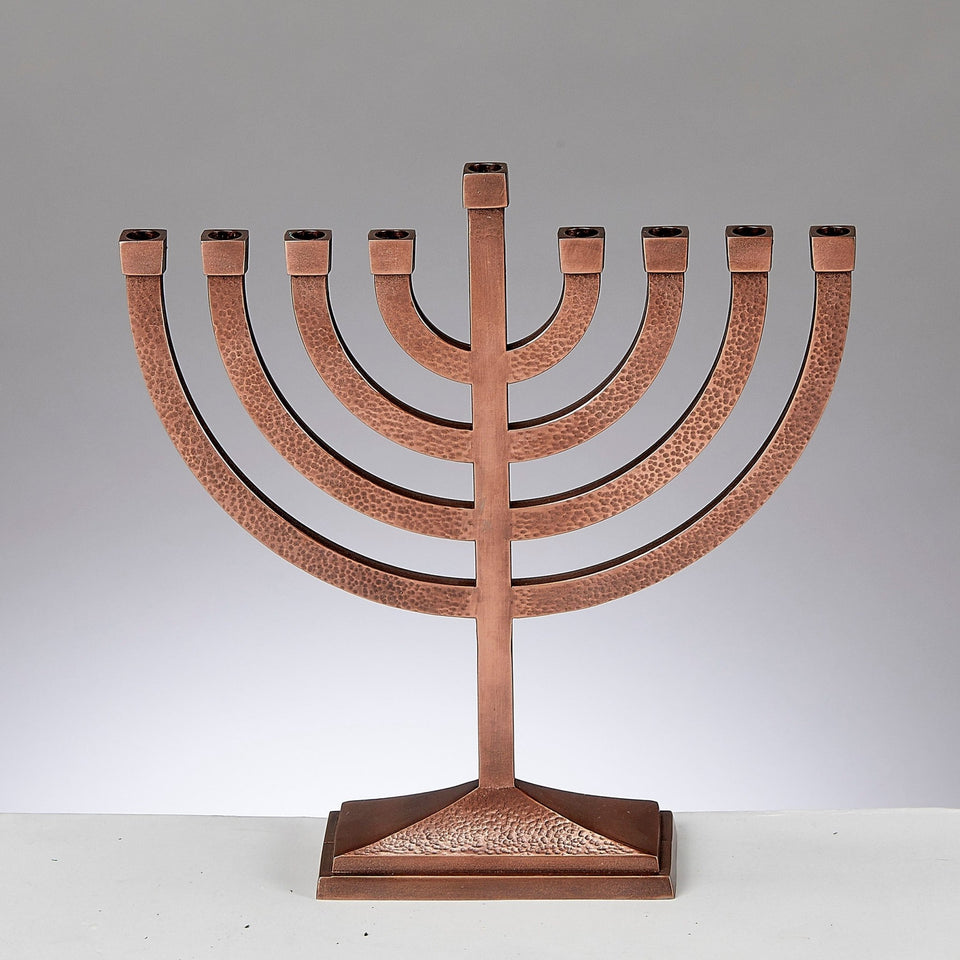 Rite Lite - Traditional Aluminum Hammered Menorah - Copper - ModernTribe