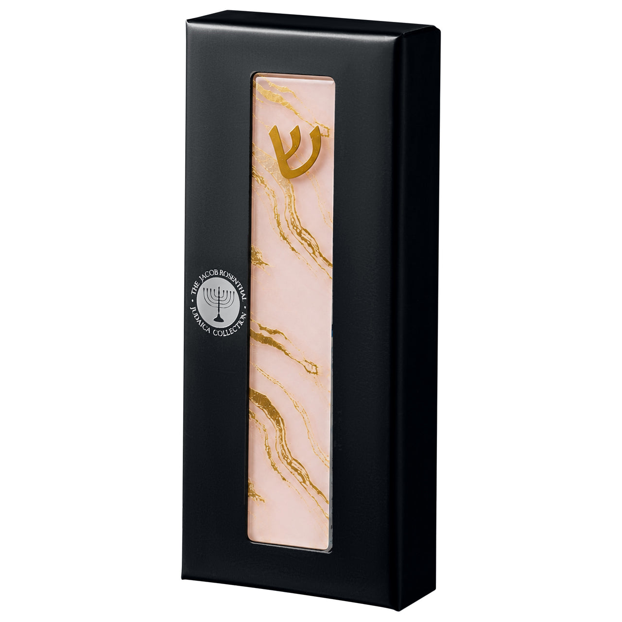 Rite Lite - Cream Gold Marble Art Glass Mezuzah - ModernTribe