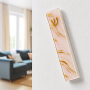 Rite Lite - Cream Gold Marble Art Glass Mezuzah - ModernTribe