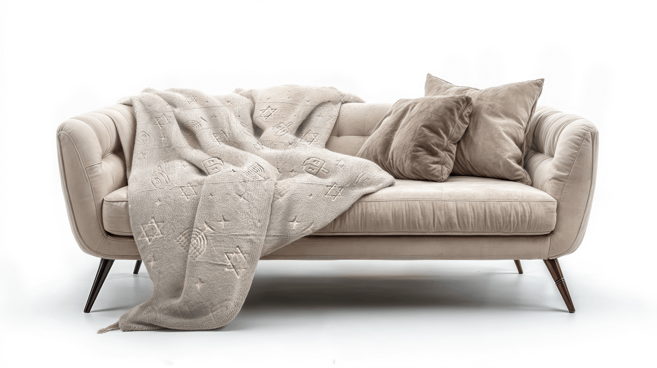 Atzi - Hanukkah Glow - in - the - Dark Blanket - ModernTribe