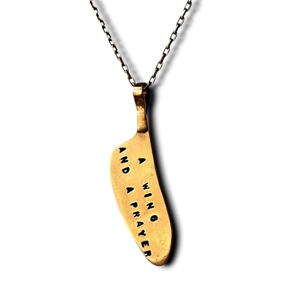 Marla Studio - Wing and a Prayer Necklace by Marla Studio - Bronze - ModernTribe