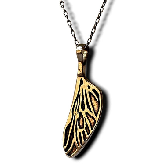 Wing and a Prayer Necklace by Marla Studio - Bronze