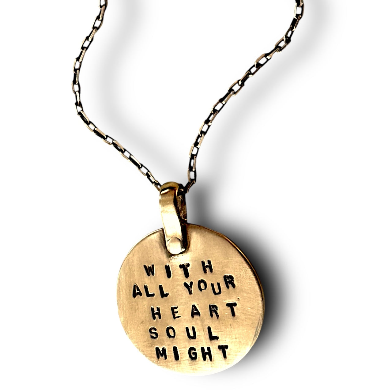 Marla Studio - With All Your Heart, With All Your Soul, With All Your Might Necklace by Marla Studio - Bronze - ModernTribe