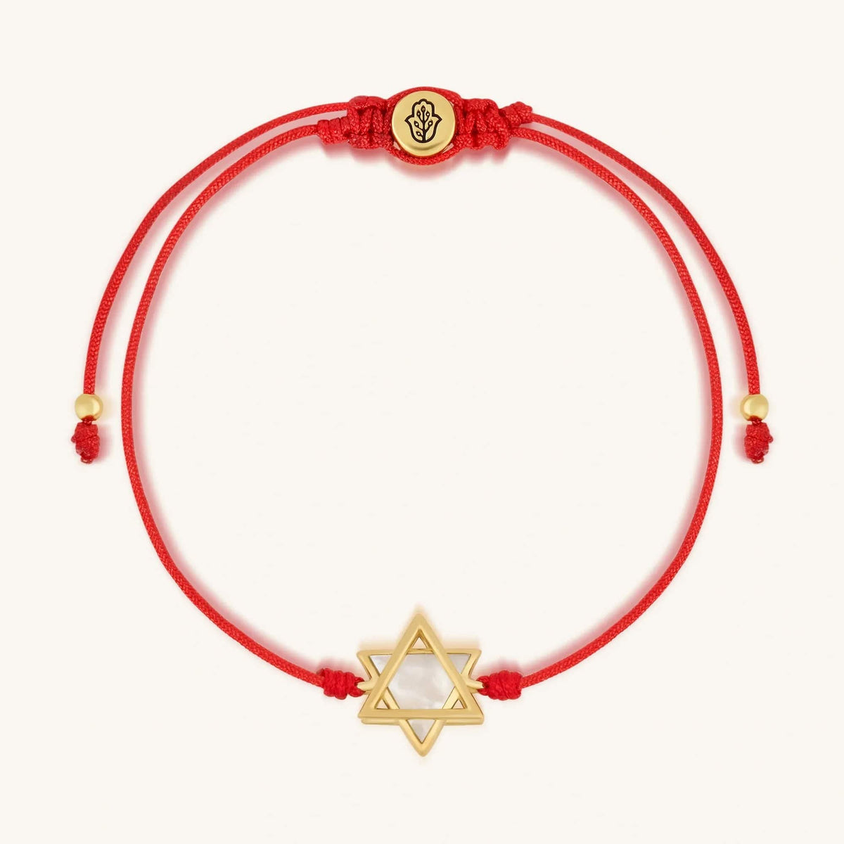 Karma and Luck Bracelets Mother of Pearl Star of David Red String Bracelet