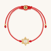 Karma and Luck Bracelets Divinely Blessed Mother of Pearl Star of David Red String Bracelet