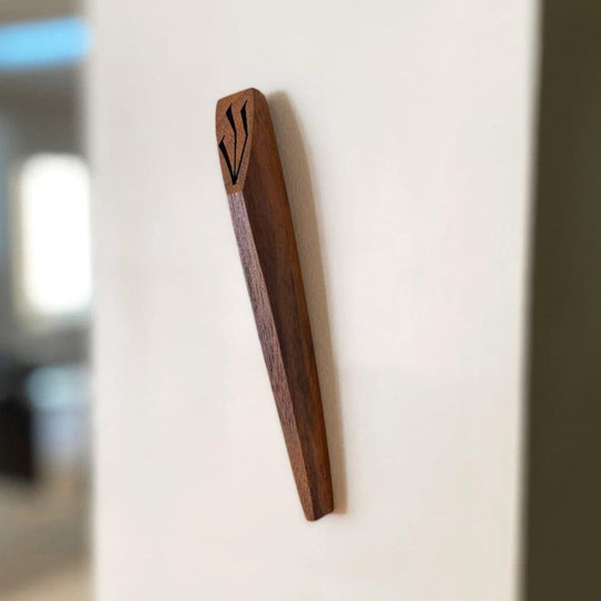 Ember Walnut Mezuzah by Windthrow