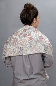 Elly Bovarnick Studios Tallises Watercolor Pomegranate Pattern Tallit - Choice of Brown or Peach Letters