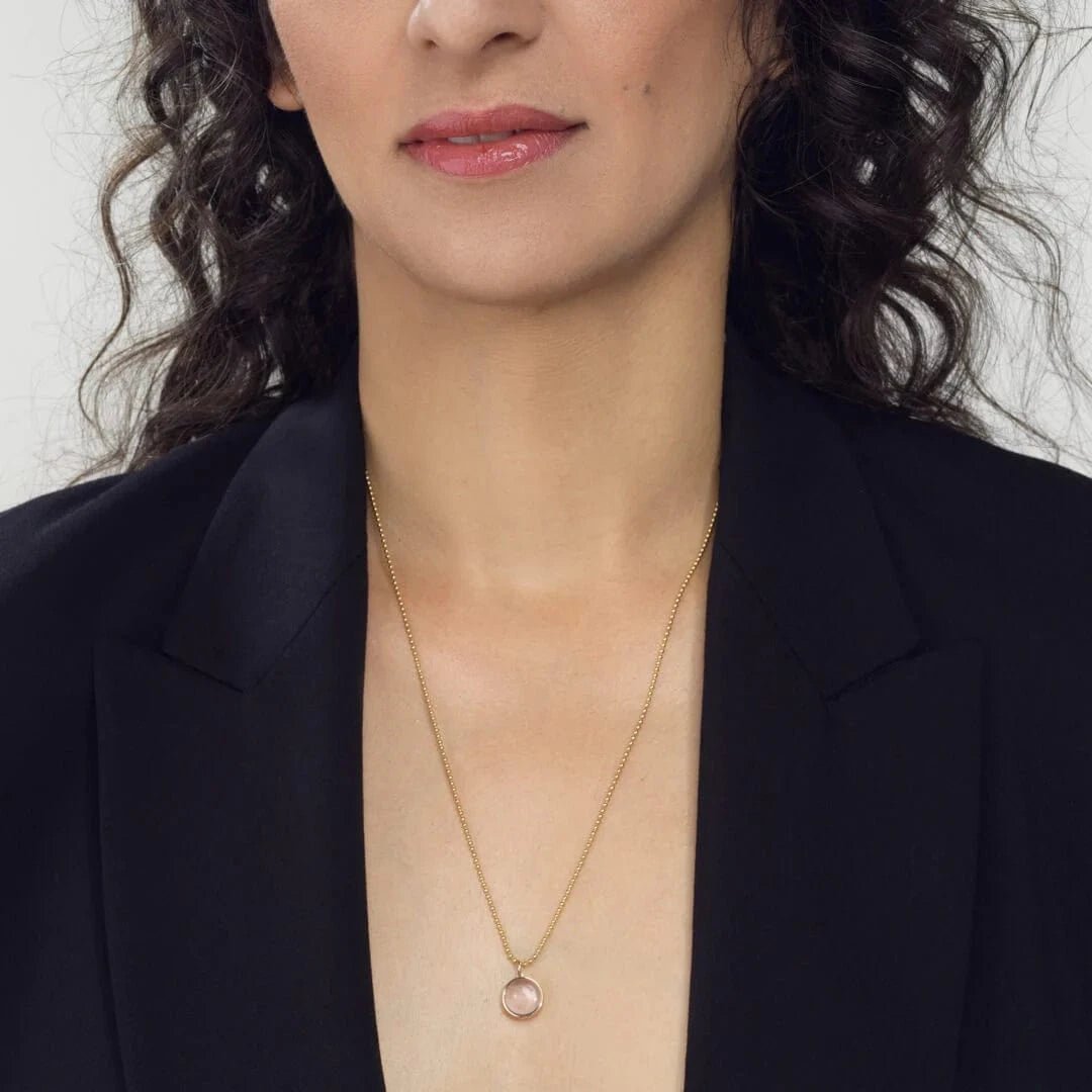 Mad Fine - Lavender Quartz Wellbutrin Necklace by Mad Fine - 14k Gold - ModernTribe