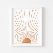 The Verse Prints Hebrew Shema and Modeh Ani Sunrise and Sunset Wall Art Prints - Set of 2