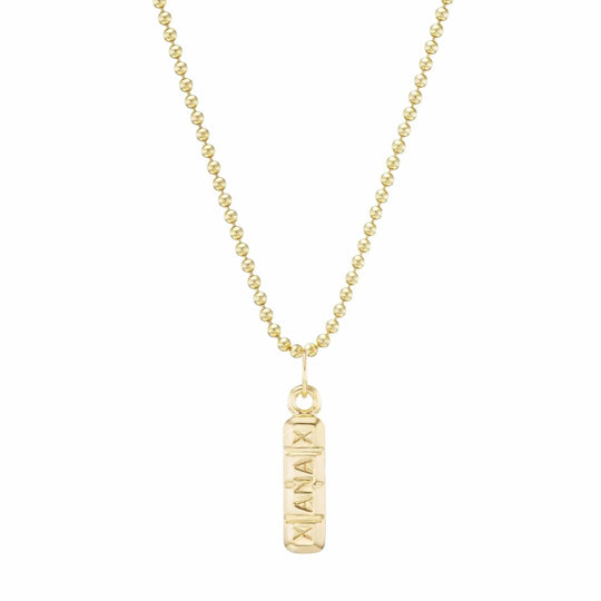 Xanax Bar Pendant by Mad Fine - 14k Solid Gold