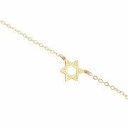 Miriam Merenfeld Jewelry Necklaces Star of David / Gold-Plated / 15" Star of David, Hamsa or Evil Eye Charm Necklace by Miriam Merenfeld - (Sterling Silver, Two-Tone or Gold-Plated)