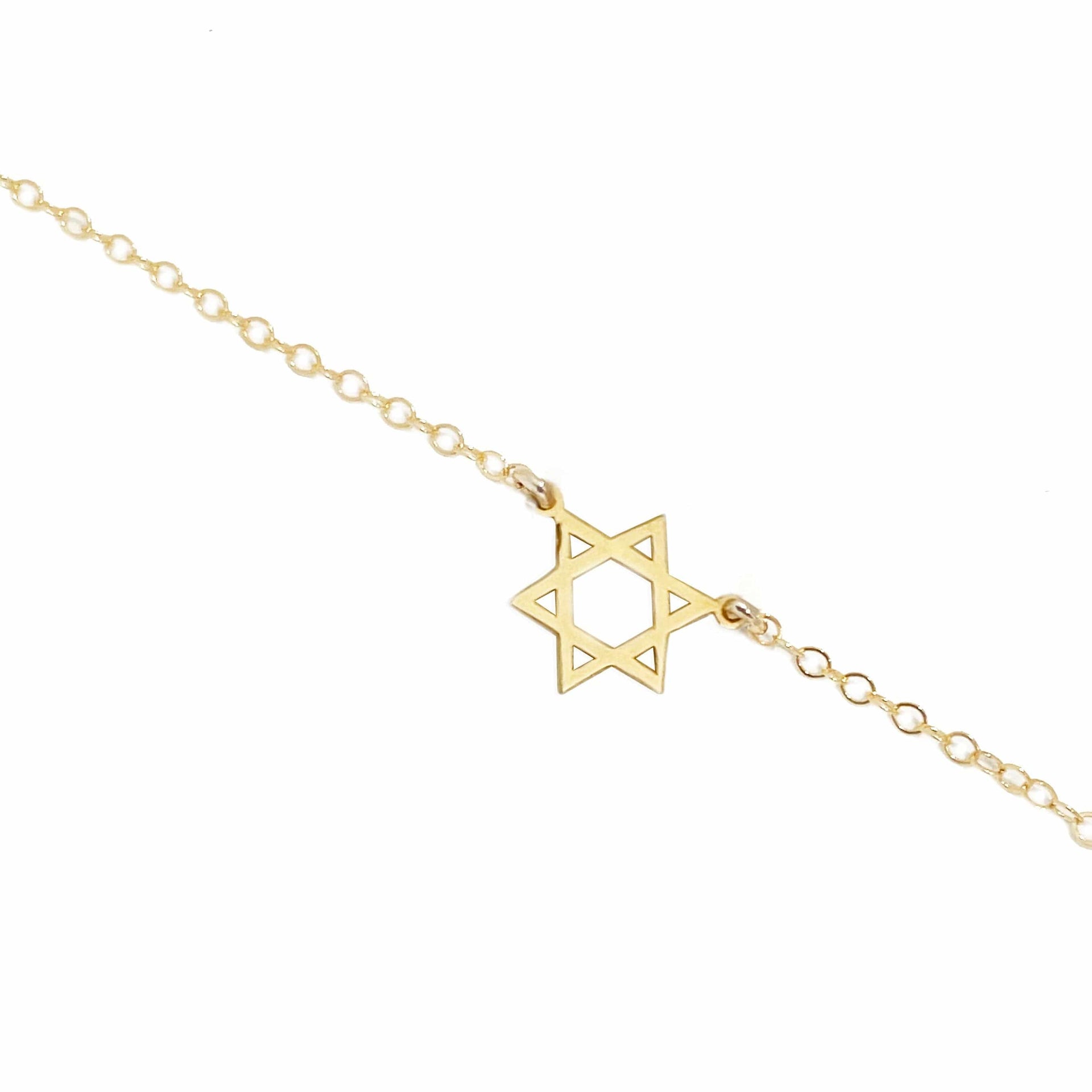 Miriam Merenfeld Jewelry Necklaces Star of David / Gold-Plated / 15" Star of David, Hamsa or Evil Eye Charm Necklace by Miriam Merenfeld - (Sterling Silver, Two-Tone or Gold-Plated)