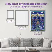 Diamond Art Club Crafts Menorah DIY Diamond Painting Craft