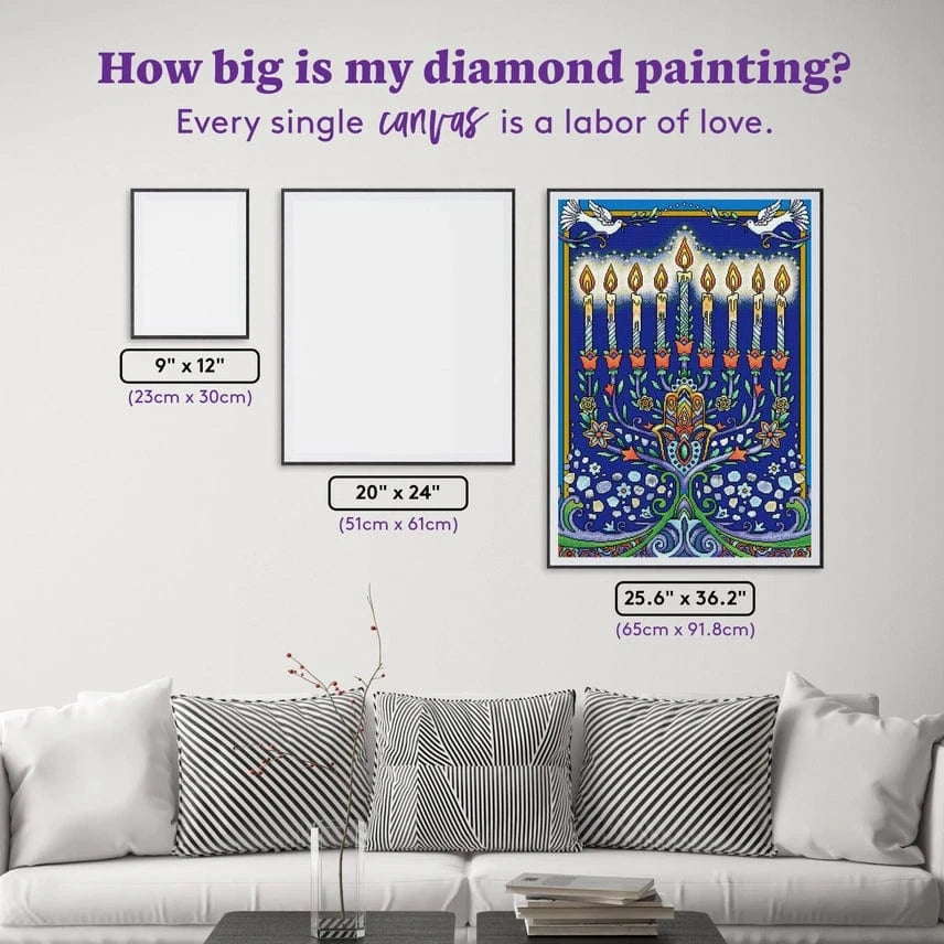 Diamond Art Club Crafts Menorah DIY Diamond Painting Craft