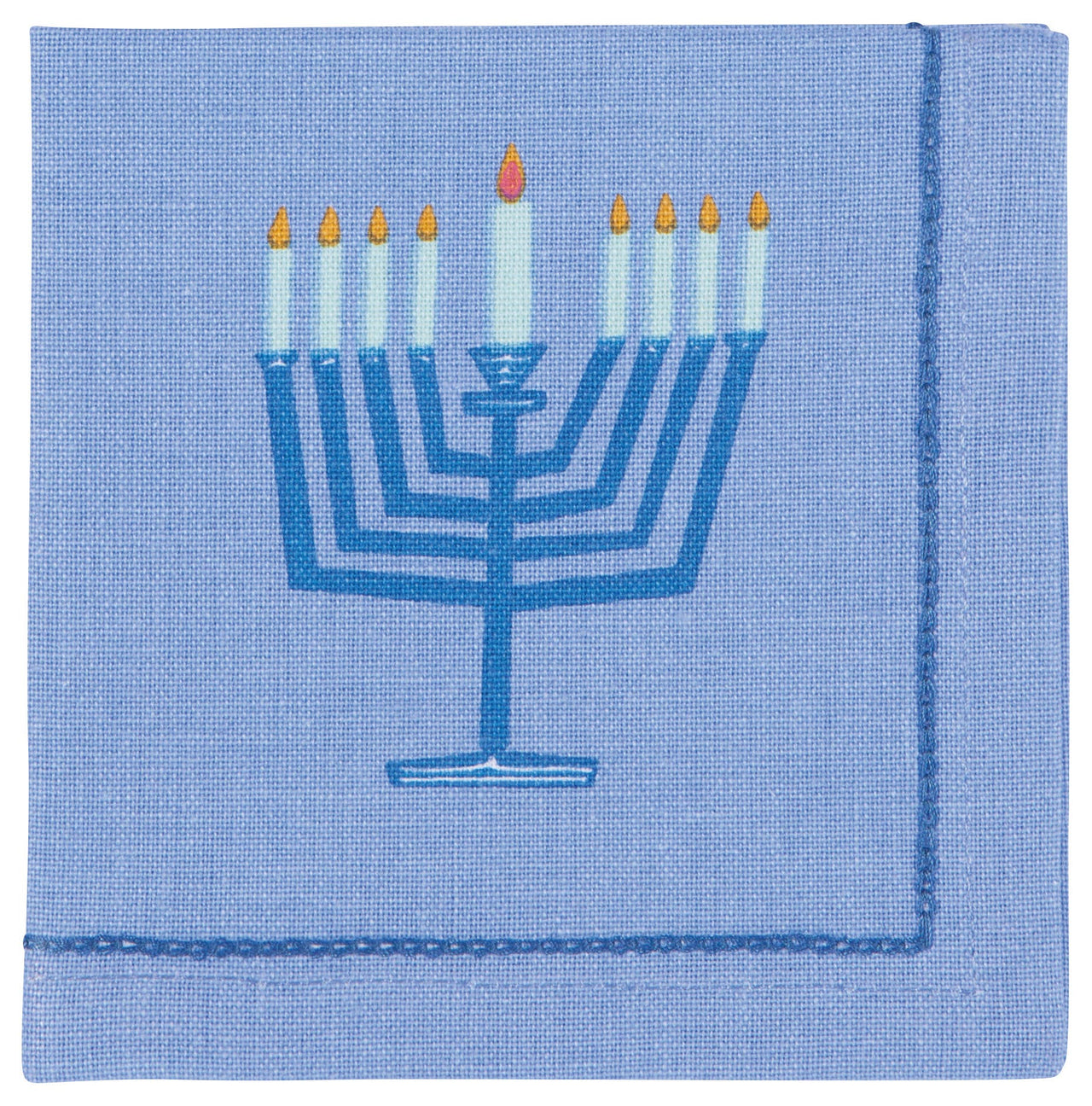 Danica Jubilee - Bright Hanukkah Embroidered Cotton Napkins - Set of 4 - ModernTribe