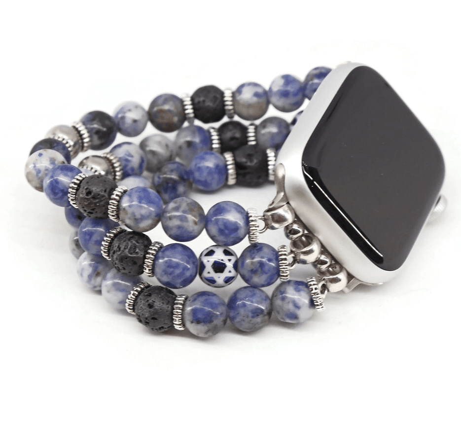 My Tribe by Sea Ranch Jewelry - Star of David Blue - Spot Jasper Apple Watch Bracelet - ModernTribe