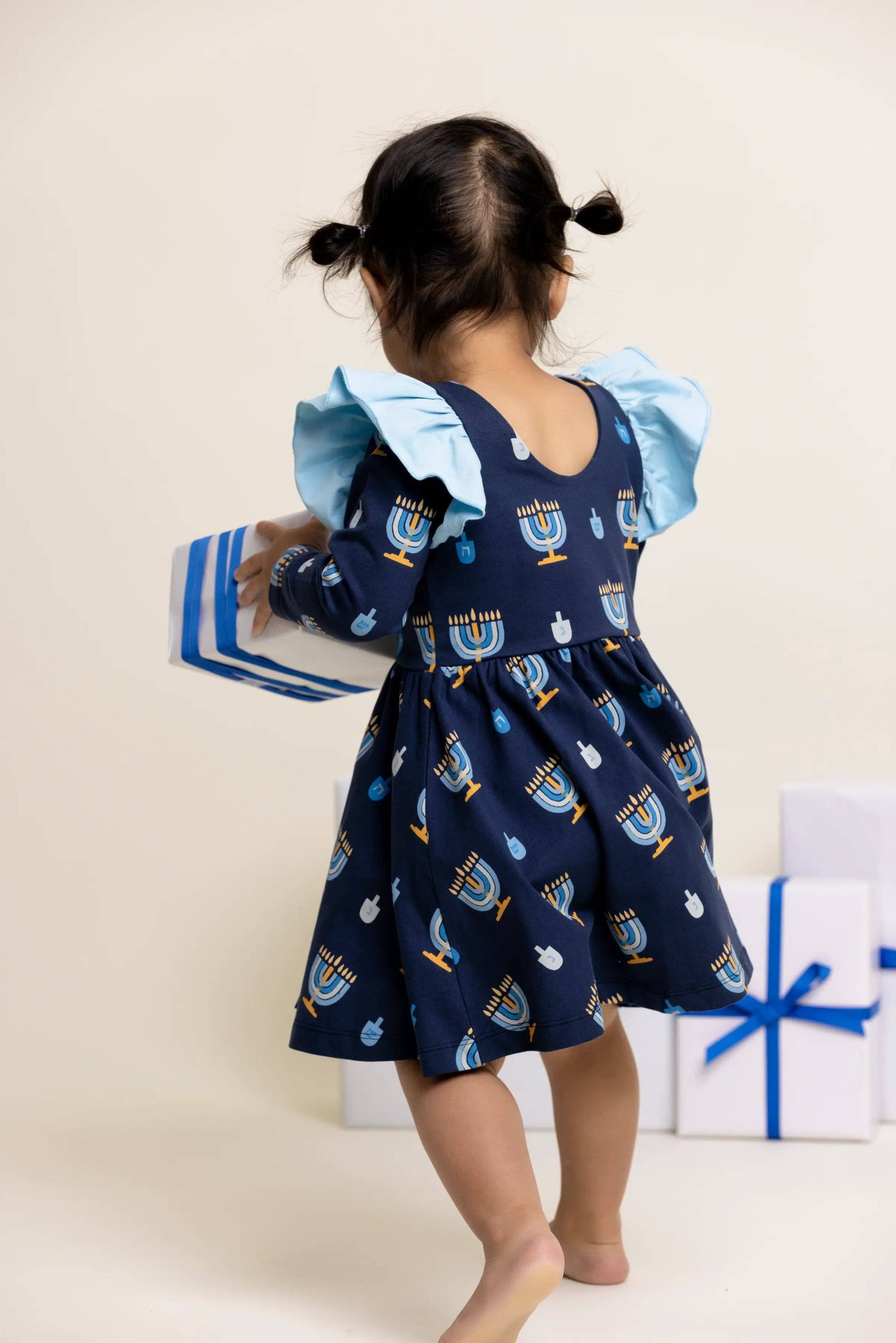 Monica + Andy Kids Dreidel Ruffle Dress (2T-8)