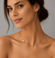 Miriam Merenfeld Jewelry Necklaces Dani Star of David Diamond Paperclip Necklace - (Gold-Plated, Sterling Silver or Two-Tone)