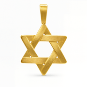 Izakov Fine Jewelry Necklaces Matte Finish Star of David Pendant - 14k Yellow, White or Rose Gold
