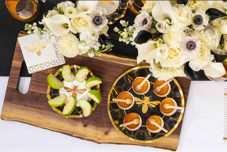 Sophistiplate - Honeybee Wavy Paper Appetizer and Dessert Bowls - Set of 8 - ModernTribe