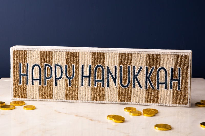 Adara Rituals Decorations Nava Happy Hanukkah Beaded Sign